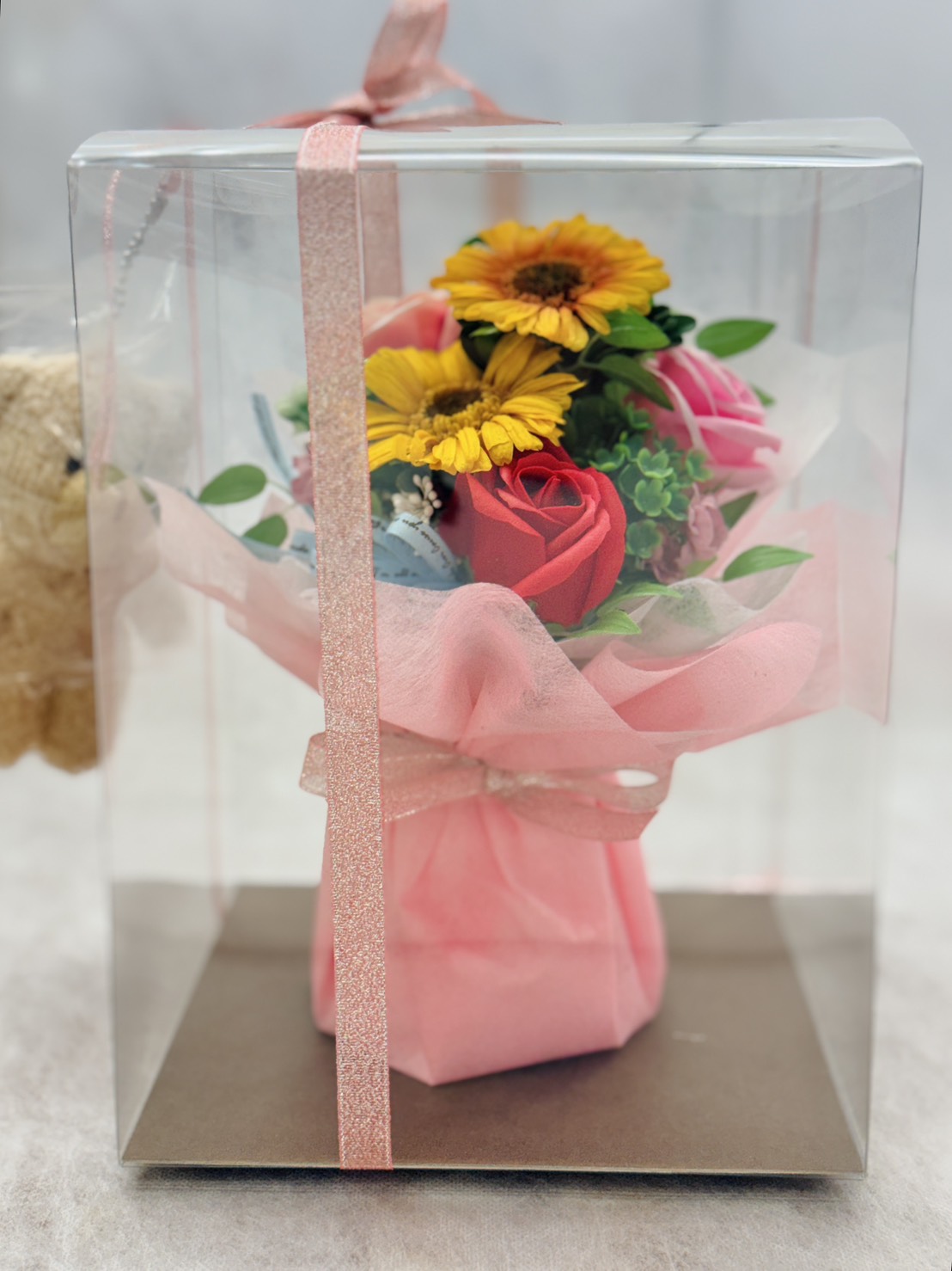 プリ＆アートフラワー【クマちゃん付き】